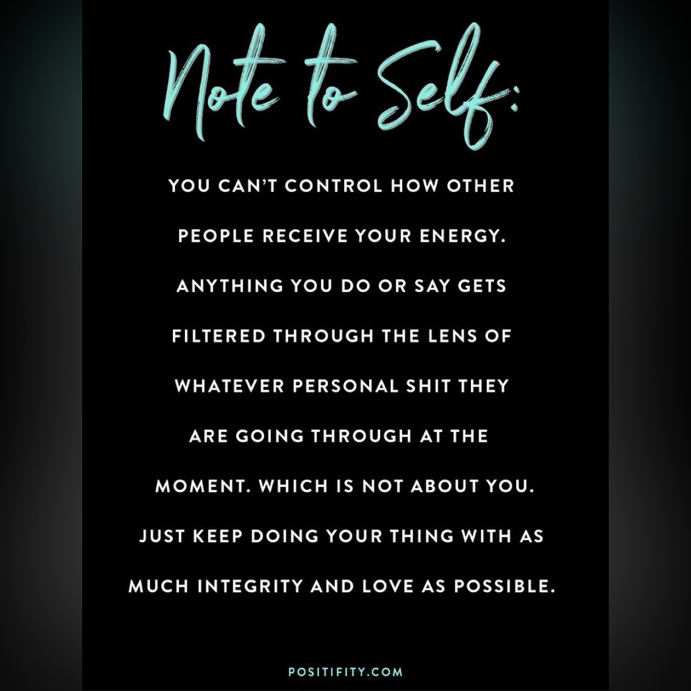 Note to self …